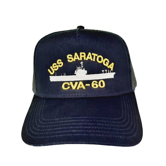 USS Saratoga CVA-60 Baseball Cap Hat Mesh Snapback - Picture 2 of 4